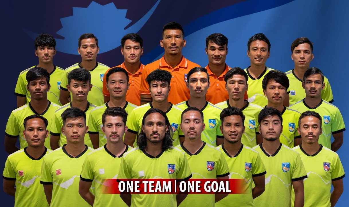 पहिलो हाफमा जोर्डनसँग नेपाल १-० ले पछाडि, किरण चेम्जोङको उत्कृष्ठ बचाउ